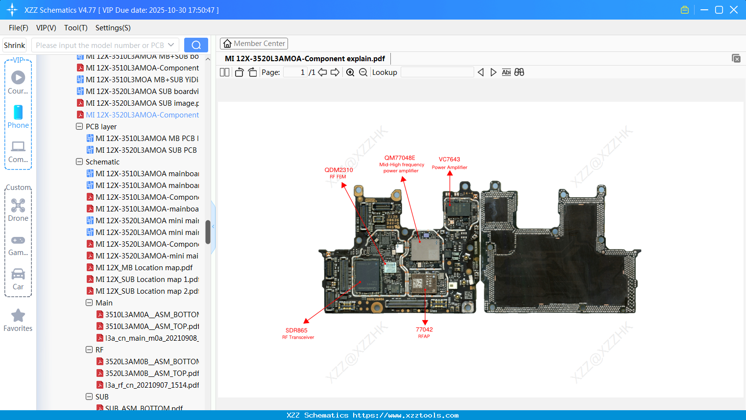 Xiaomi MI 12X-3520L3AMOA-Component Explain